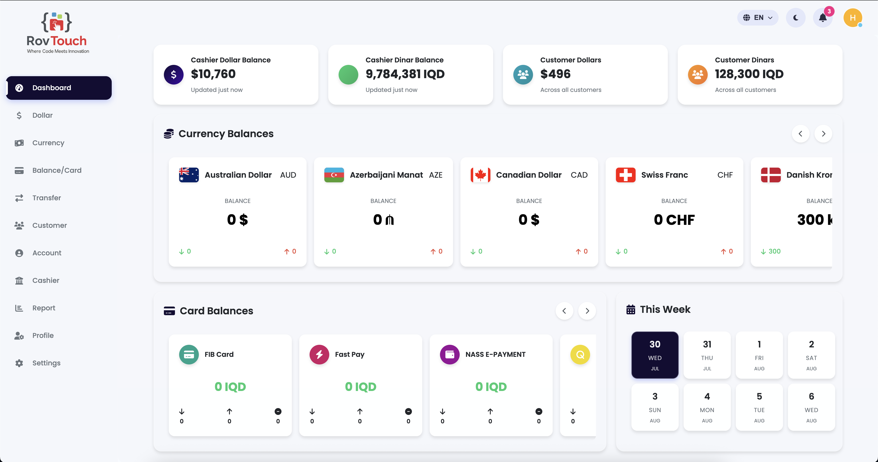 RovTouch Web Application
